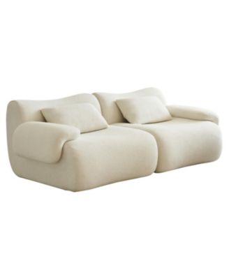 Streamdale Memory Foam 2-Seater Sofa in a Box - White