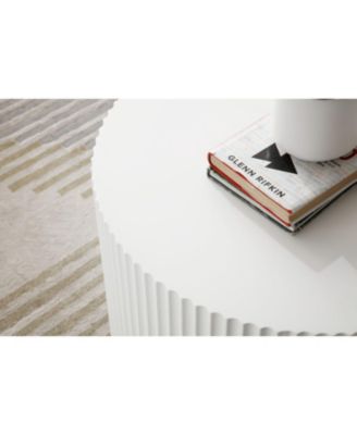 White Round Nesting Coffee Tables (Set of 2)