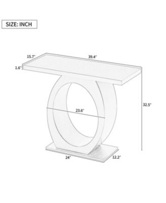 Mira Modern Console Table with Egg Base, Enhanced Stability and Design