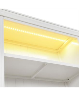 83.4" 5-Tier Bookcase with Light & Adjustable Shelves