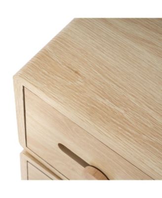 Robot Side Table with Rotating Top & Storage