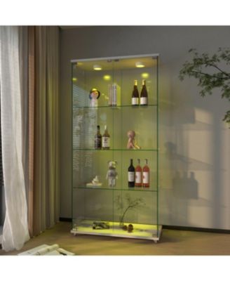LED Glass Display Cabinet - White