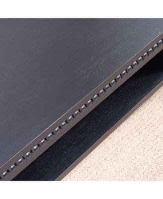 Modern Coffee Table - Beaded Trim, Open Shelf