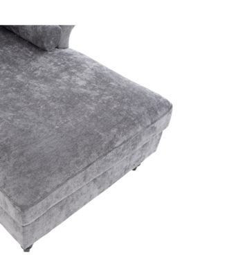 Oversized Chenille Chaise Lounge Sofa Bed