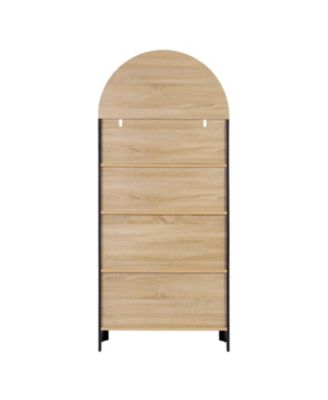 Streamdale 61" Arched Bookcase with Door - Black