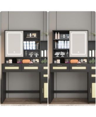 Streamdale LED Makeup Vanity with Adjustable Lighting & Ample Storage