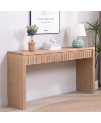 Streamdale Modern Console Table - 59.2" Natural Wood