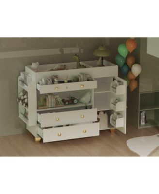 Streamdale Modern Changing Table Dresser - 3 Drawers, White