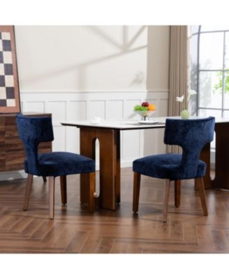 Streamdale Mid Century Modern Blue Dining Chairs (Set of 2 )