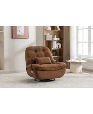 Power Recliner with Bluetooth and USB, Grey