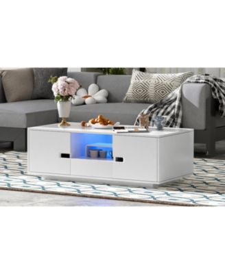 Modern Coffee Table with LED Lights