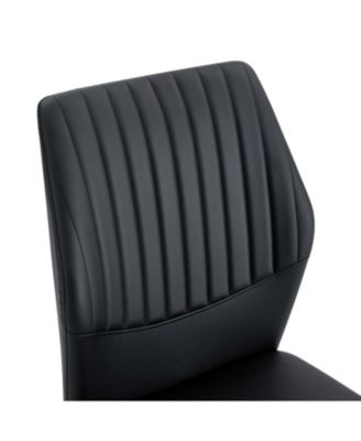 39.7" Glass Dining Table & 4 PU Chairs - Gold Legs