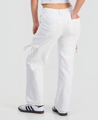 Juniors' Twill Cargo Pants