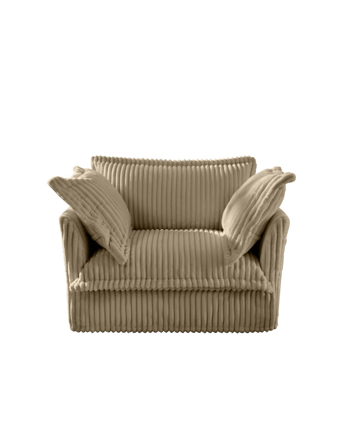 Streamdale Furniture Camel Corduroy Slipcovered Armchair