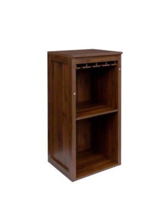  Walnut Modular Wine Bar Cabinet