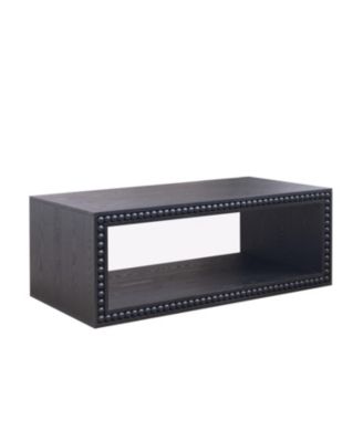 Beaded Edge Coffee Table - 47.6" Rectangular, Open Shelf