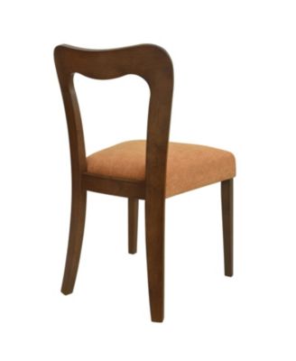 Dining Chair Without Arm(walnut+caramel) Set of 2