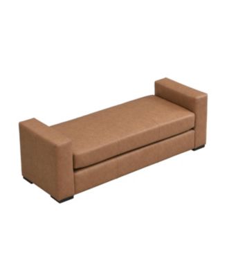 Stylish and Durable Faux Leather Ottoman