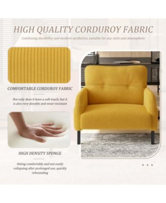 Corduroy Wide Seat Chair - Living Room/Bedroom