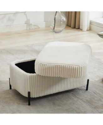 Corduroy Storage Ottoman