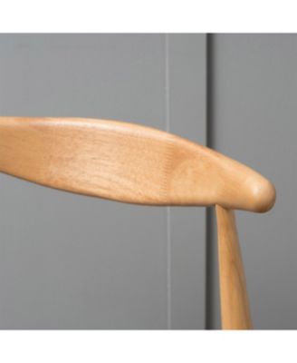 Rubberwood Dining Chairs (Set of 2) - Natural/Beige