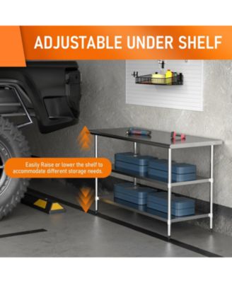 Stainless Steel Prep Table 24"x60" w/ Adjustable Shelves