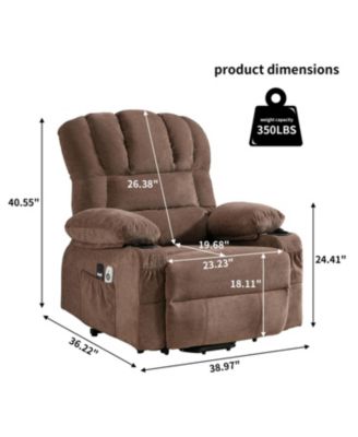 Streamdale Electric Massage Lift Chair w/ Heat & Vibration, USB, Lay Flat