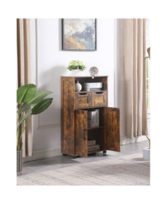  Tall Storage Cabinet with Drawers & Adjustable Shelf