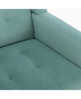 Velvet Accent Chair with Black Legs