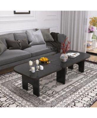 Streamdale Modern   Wooden Extendable Nesting Coffee Table Set