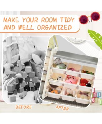 Toy Storage Organizer with 14 Bins for Kids