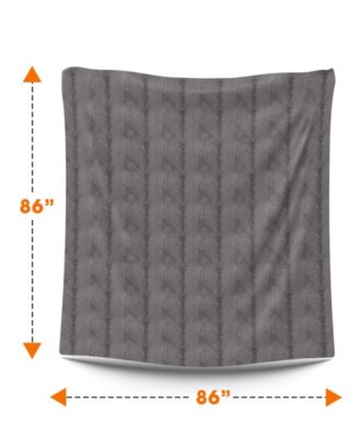 Ultra Soft Faux Fur to Microplush Reversible Oversized Throw, 86" x 86"