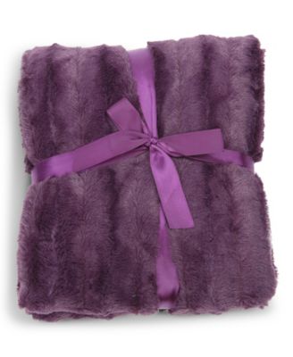 Ultra Soft Faux Fur to Microplush Reversible Oversized Throw, 86" x 86"