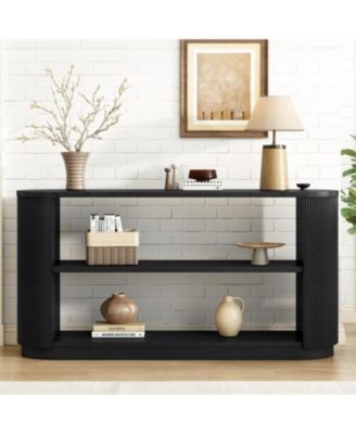 Slim Console Table with Shelf