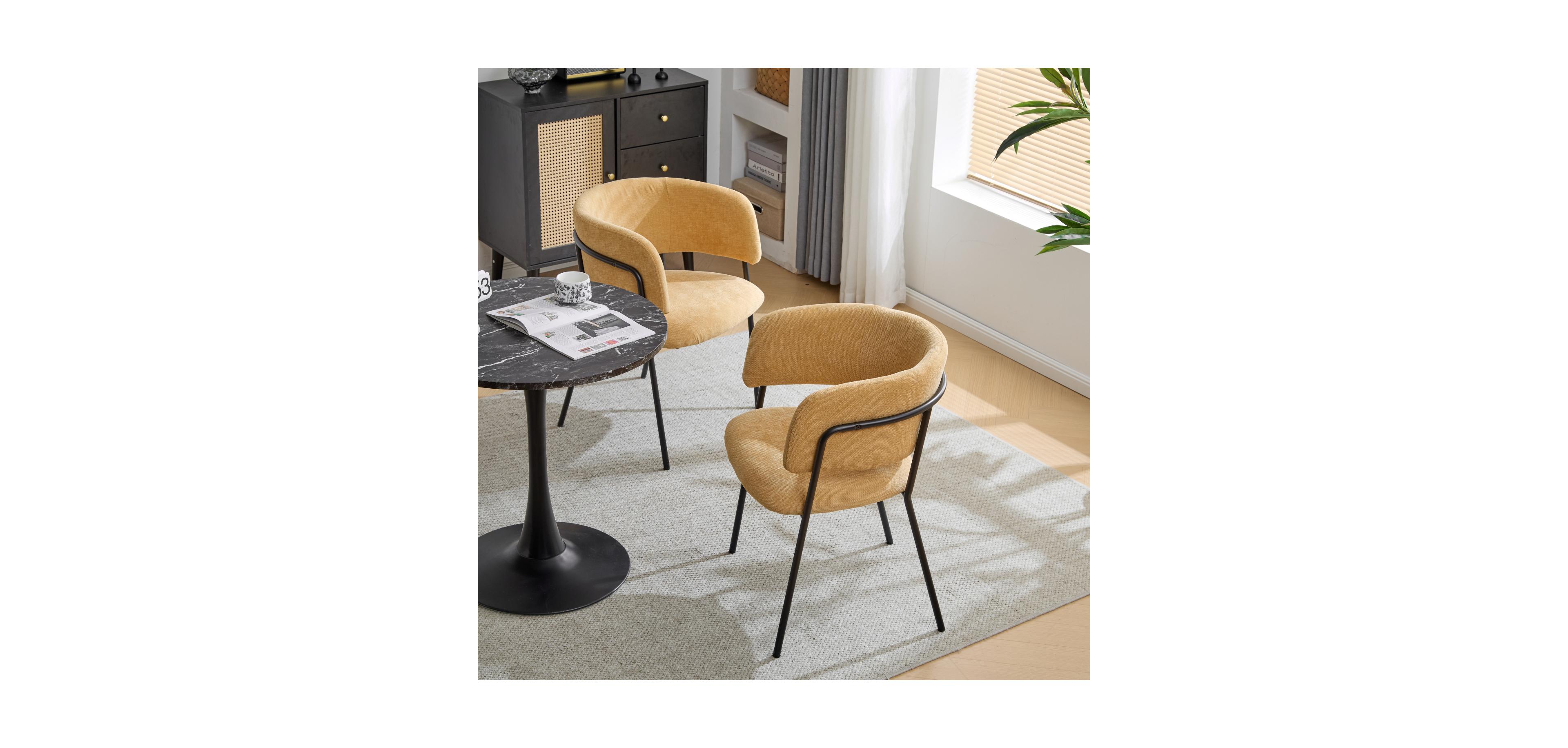 Streamdale Furniture Upholstered Arm Dining Chair Set of 2