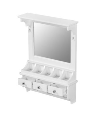 Floating Makeup Vanity with Mirror & Storage