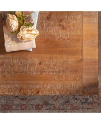 Rustic 2-Tier Coffee Table with Storage