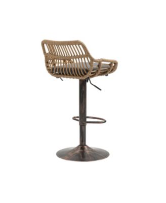 Swivel Bar Stools Set of 2 - Adjustable Gray