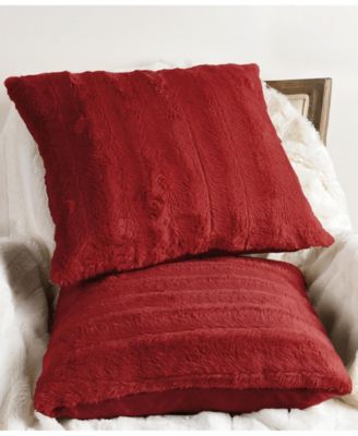 Faux-Fur 2-Pack Decorative Pillows, 18" x 18"