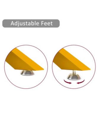  Clear Glass Coffee Table with Gold Legs