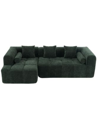  101" Sectional Sofa Modular Couch Deep Seating & Pockets