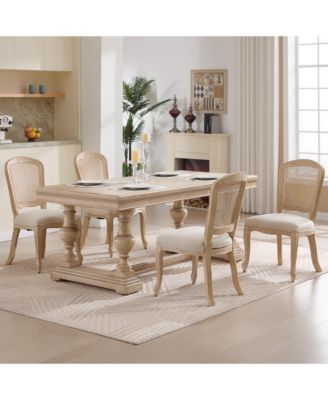 Streamdale French Country Dining Chairs, Rattan Back,  Set of 2