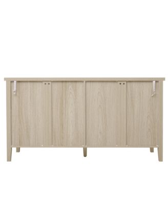 Carved 4 Door Sideboard Buffet Cabinet