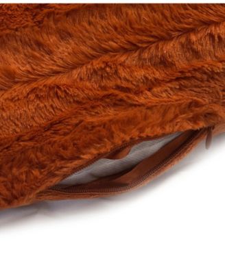 Faux-Fur 2-Pack Decorative Pillows, 12" x 20"