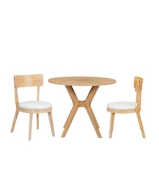 Mid-Century Round Dining Set- Table & 2 Chairs