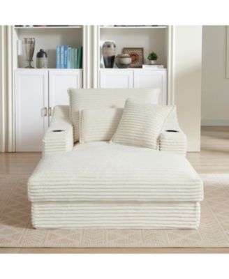 Streamdale Modern White Sofa Lounge Chair