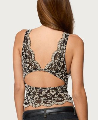 Women's Araura Lace Velvet Floral Top