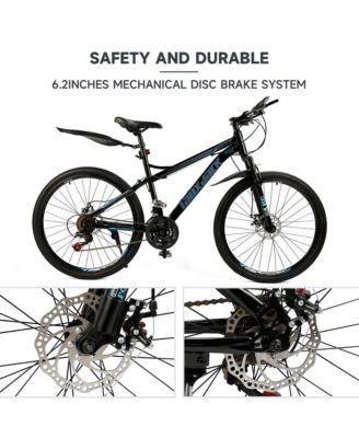 26-Inch 21-Speed Mountain Bike, Sleek Design with Suspension Fork & Dual Disc Brakes