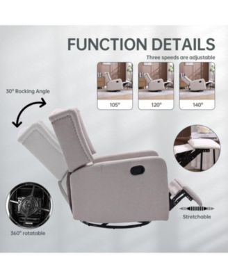 Rocking Recliner 360 Swivel for Nursery