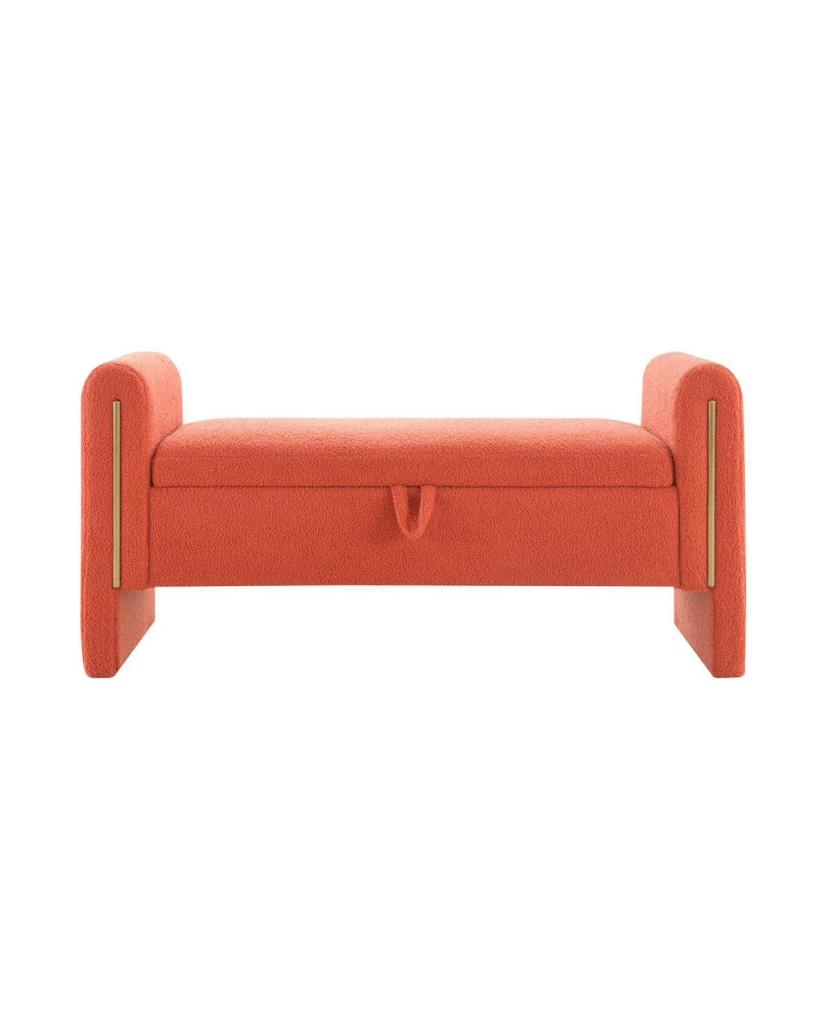 Streamdale Furniture Teddy Bed End Bench with Arms & Storage - Orange